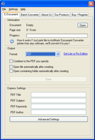 ActMask Document Converter X screenshot